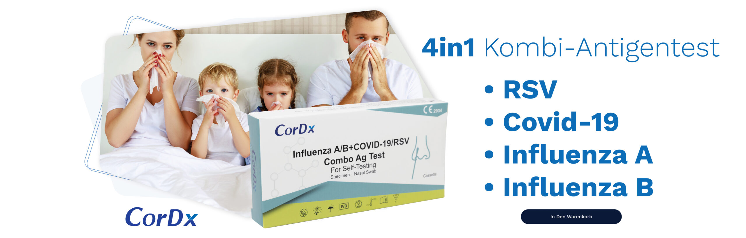 4in1 | Antigentest | Influenza A/B + COVID-19 + RSV
